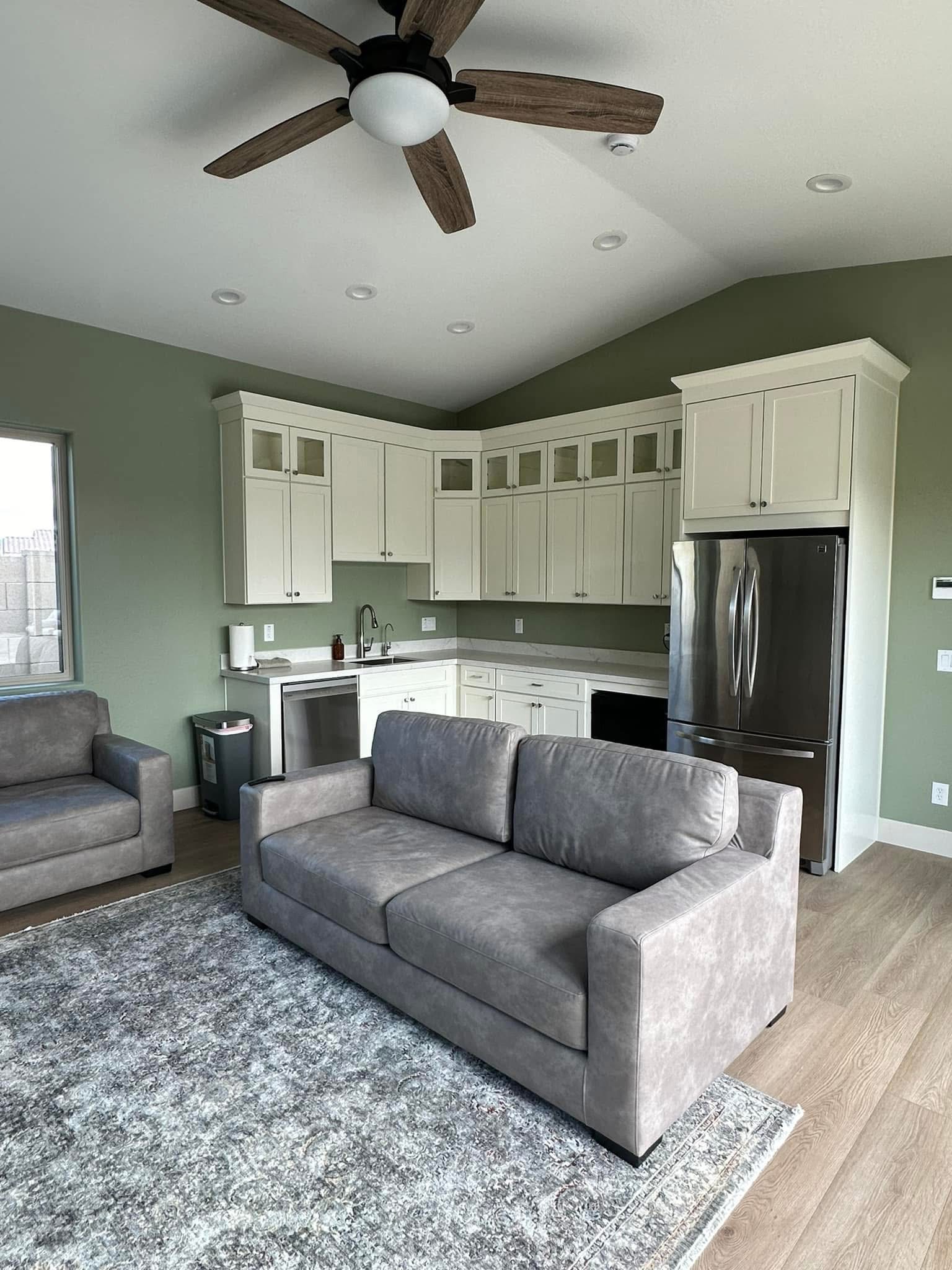 Arizona kitchen and open-concept living room remodel by The Edge